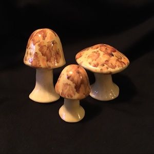Vintage Ceramic Set of Mushrooms